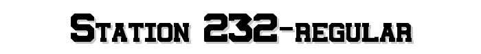 Station 232-Regular font